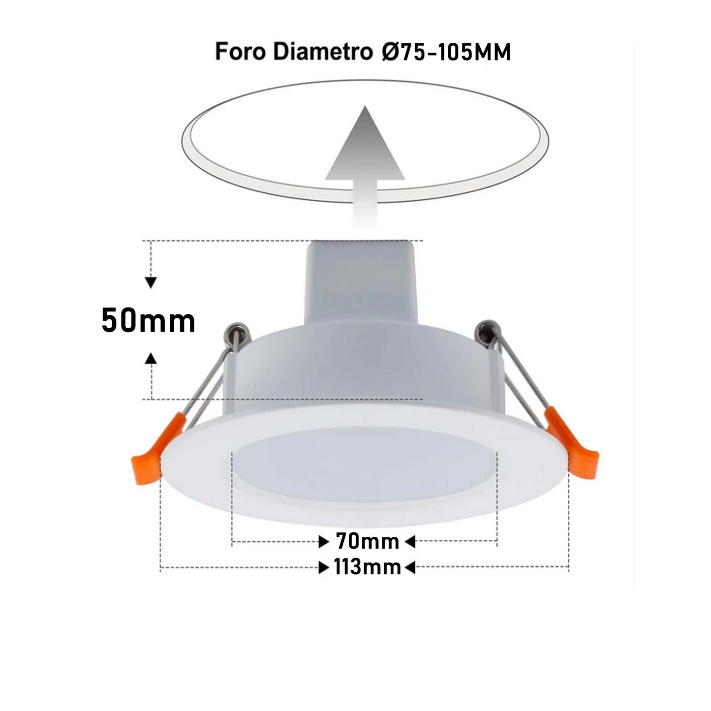 Faretti LED da Incasso Smart, RGB, CCT, 10W 800 Lumen, Funziona con Alexa e Google Assistant.
