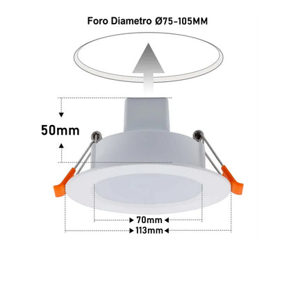 Faretti LED da Incasso Smart, RGB, CCT, 10W 800 Lumen, Funziona con Alexa e Google Assistant.